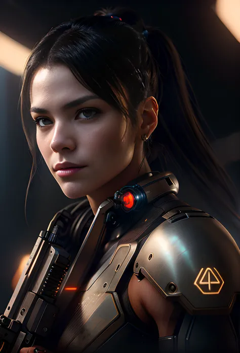 beautiful portrait of a cyborg mercenary girl holding a rifle, art by wlop and artgerm, cyberpunk, neon, elegant, highly detailed, trending on artstation, sharp focus, caustics, octane render, radiant light, 4 k <lora:sdprompt:0.04> <lora:detail_slider_v4:-0.96> <hypernet:sxzBloom_sxzBloom:0.08> <hypernet:mjv4Hypernetwork_v1:0.67>