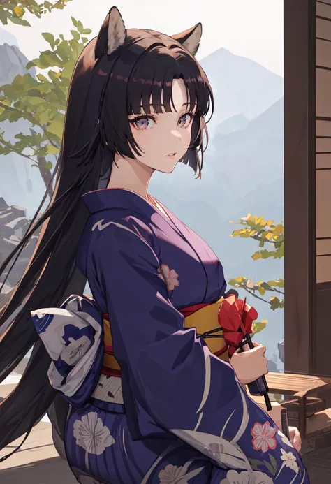 best quality, masterpiece, highres, solo, (saga_arknights:1.10), (yukata:1.30), (kimono:1.15), 26 <lora:saga_arknights:0.80>