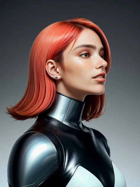 (futuristic design, clean lines, high-tech, detailed:1.15), headshot <lora:sd15_locon_GiovannaScotti_24_v1-000012:.9> GiovannaScotti, focus on face, side view wearing leather armor , her Light coral color hair is styled as ombre lob hair,