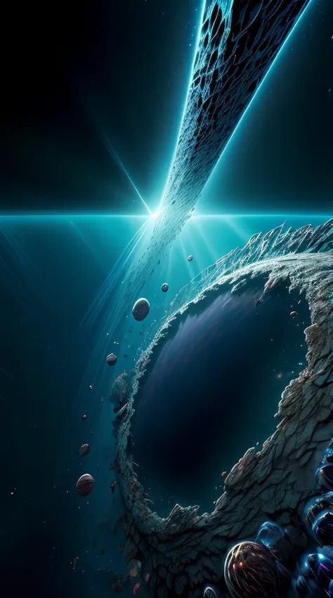 infrared concept art by craig mullins astronaut holds a black hole in his hands in futuristic dark and empty spaceship underwater. complex and hyperdetailed technical suit. mandelbulb fractal. reflection and dispersion materials. rays and dispersion of light. volumetric light. 5 0 mm, f / 3 2. noise film photo. flash photography. octane render. interstellar movie art,<lora:add_detail:0.5> <lora:more_details:0.25> <lora:FantasyWorldV1:0.25>