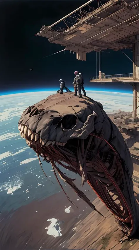 "realistic detailed image of an cosmonaut alone in the tundra next to whale skeleton in the style of Francis Bacon, Surreal, Norman Rockwell and James Jean, Greg Hildebrandt, and Mark Brooks, triadic color scheme, By Greg Rutkowski, in the style of Francis Bacon and Syd Mead and Edward Hopper and Norman Rockwell and Beksinski, open ceiling, highly detailed, painted by Francis Bacon, painted by James Gilleard, surrealism, airbrush, Ilya Kuvshinov, WLOP, Stanley Artgerm, very coherent, art by Takato Yamamoto and James Jean"
abstract dream, space, intricate, grand scale, alone, cinematic film still, insane detail, sharp focus, depth of field, realistic lighting, (realistic perspective), complex, (multiple subjects), 4k HDR,
<lora:add_detail:0.5> <lora:more_details:0.25> <lora:FantasyWorldV1:0.25>
