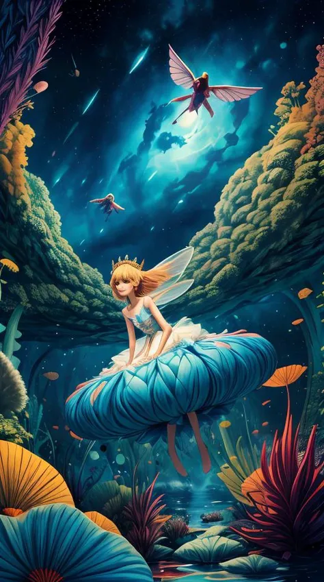 (masterpiece, best quality:1.3), (flat color:1.3),(colorful:1.3),looking at viewer,1girl,solo,floating colorful water,(2D:1.3),free self-expression regarding Thumbelina monster,
abstract dream, space, intricate, grand scale, alone, cinematic film still, insane detail, sharp focus, depth of field, realistic lighting, (realistic perspective), complex, (multiple subjects), 4k HDR,
<lora:add_detail:0.5> <lora:more_details:0.25> <lora:FantasyWorldV1:0.25>