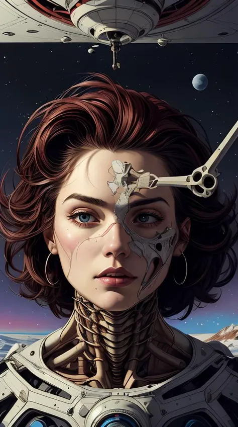 "realistic detailed image of an cosmonaut alone in the tundra next to whale skeleton in the style of Francis Bacon, Surreal, Norman Rockwell and James Jean, Greg Hildebrandt, and Mark Brooks, triadic color scheme, By Greg Rutkowski, in the style of Francis Bacon and Syd Mead and Edward Hopper and Norman Rockwell and Beksinski, open ceiling, highly detailed, painted by Francis Bacon, painted by James Gilleard, surrealism, airbrush, Ilya Kuvshinov, WLOP, Stanley Artgerm, very coherent, art by Takato Yamamoto and James Jean" abstract dream, space, intricate, grand scale, alone, cinematic film still, insane detail, sharp focus, depth of field, realistic lighting, (realistic perspective), complex, (multiple subjects), 4k HDR, <lora:add_detail:0.5> <lora:more_details:0.25> <lora:FantasyWorldV1:0.25>