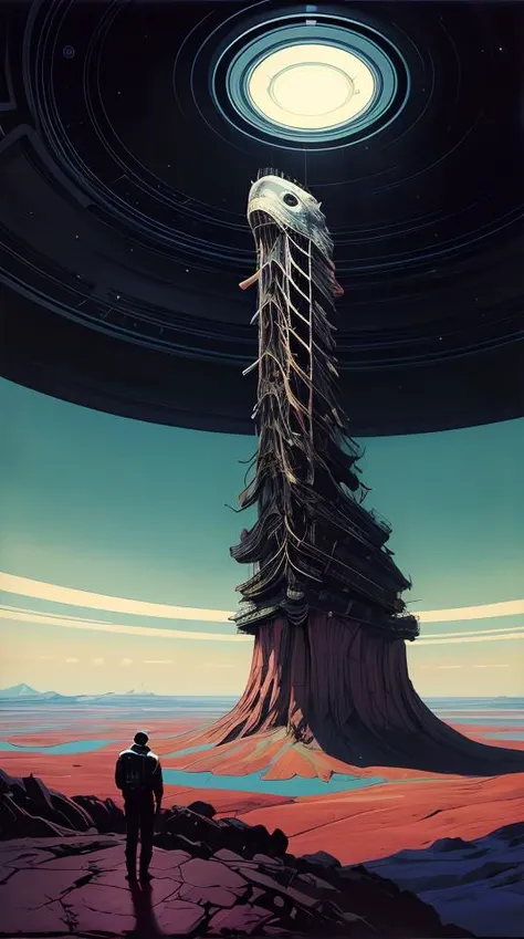 "realistic detailed image of an cosmonaut alone in the tundra next to whale skeleton in the style of Francis Bacon, Surreal, Norman Rockwell and James Jean, Greg Hildebrandt, and Mark Brooks, triadic color scheme, By Greg Rutkowski, in the style of Francis Bacon and Syd Mead and Edward Hopper and Norman Rockwell and Beksinski, open ceiling, highly detailed, painted by Francis Bacon, painted by James Gilleard, surrealism, airbrush, Ilya Kuvshinov, WLOP, Stanley Artgerm, very coherent, art by Takato Yamamoto and James Jean"
abstract dream, space, intricate, grand scale, alone, cinematic film still, insane detail, sharp focus, depth of field, realistic lighting, (realistic perspective), complex, (multiple subjects), 4k HDR,
<lora:add_detail:0.5> <lora:more_details:0.25> <lora:FantasyWorldV1:0.25>