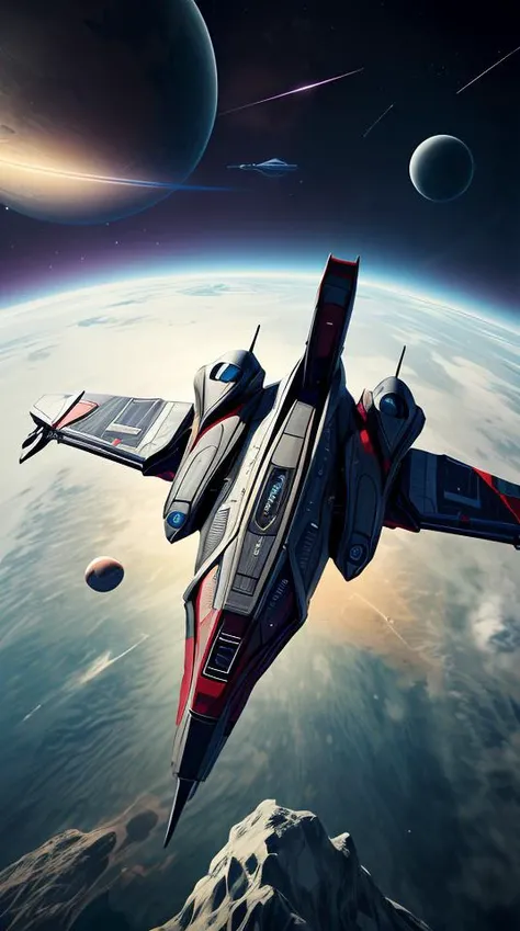 a small starship flying through space, nomanssky style concept art, high resolution 4k,abstract dream, space, intricate, grand scale, alone, cinematic film still, insane detail, sharp focus, depth of field, realistic lighting, (realistic perspective), complex, (multiple subjects), 4k HDR,<lora:add_detail:0.5> <lora:more_details:0.25> <lora:20230530123038:0.25>