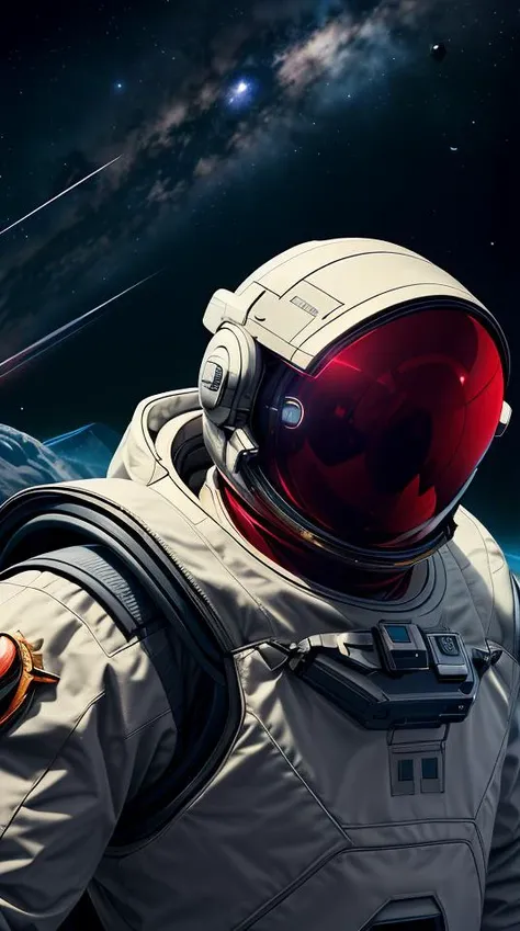 nomanssky style astronaut with red armor,abstract dream, space, intricate, grand scale, alone, cinematic film still, insane detail, sharp focus, depth of field, realistic lighting, (realistic perspective), complex, (multiple subjects), 4k HDR,<lora:add_detail:0.5> <lora:more_details:0.25> <lora:20230530123038:0.25>