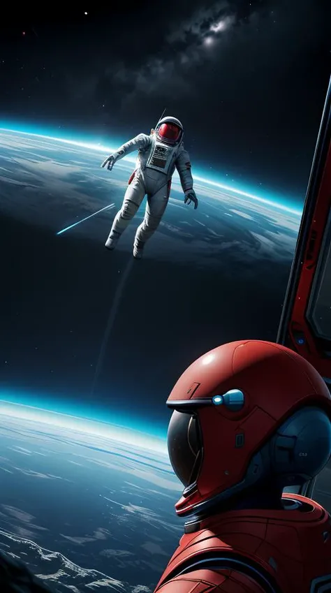 nomanssky style astronaut with red armor,abstract dream, space, intricate, grand scale, alone, cinematic film still, insane detail, sharp focus, depth of field, realistic lighting, (realistic perspective), complex, (multiple subjects), 4k HDR,<lora:add_detail:0.5> <lora:more_details:0.25> <lora:20230530123038:0.25>