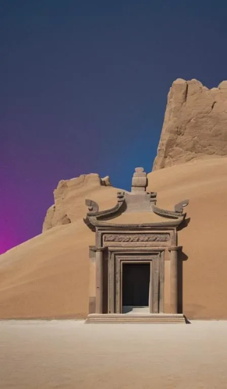Abstract, 8K, photo shot from front, mid-body portrait, highly-detailed, (flat color:1.1),(colorful:1.3),(masterpiece:1.2), best quality, masterpiece, original, extremely detailed wallpaper, looking at viewer, DUNHUANG,DUNHUANG_BACKGROUND,a lot of details,mysterious expression, in a modern and abstract setting, with bold and colorful abstract art, blurred background, bright lighting,