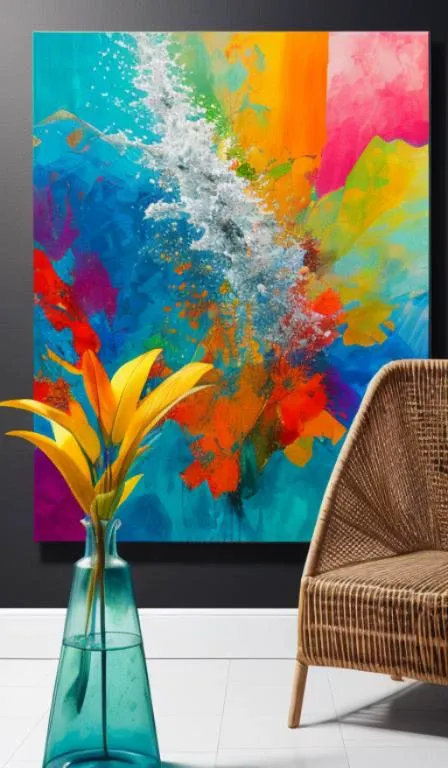 (flat color:1.1),(colorful:1.3),(masterpiece:1.2), best quality, masterpiece, original, extremely detailed wallpaper, looking at viewer,Abstract, 8K, photo shot from front, mid-body portrait, highly-detailed, lots of delicious tropical fruits with drops of moisture on table, a lot of details,floating colorful water,, mysterious expression,stuart little, in a modern and abstract setting, with bold and colorful abstract art, blurred background, bright lighting,<lora:add_detail:0.5>,<lora:more_details:0.25>,<lora:FantasyWorldV1:0.25>,