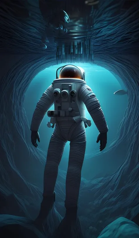 infrared concept art by craig mullins astronaut holds a black hole in his hands in futuristic dark and empty spaceship underwater. complex and hyperdetailed technical suit. mandelbulb fractal. reflection and dispersion materials. rays and dispersion of light. volumetric light. 5 0 mm, f / 3 2. noise film photo. flash photography. octane render. interstellar movie art,<lora:add_detail:0.5> <lora:more_details:0.25> <lora:20230530123038:0.25>