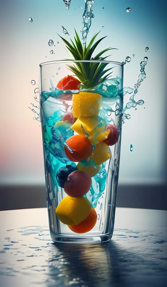 (flat color:1.1),(colorful:1.3),(masterpiece:1.2), best quality, masterpiece, original, extremely detailed wallpaper, looking at viewer,Abstract, 8K, photo shot from front, mid-body portrait, highly-detailed, lots of delicious tropical fruits with drops of moisture on table, a lot of details,floating colorful water,, mysterious expression,stuart little, in a modern and abstract setting, with bold and colorful abstract art, blurred background, bright lighting,<lora:add_detail:0.5>,<lora:more_details:0.25>,<lora:FantasyWorldV1:0.25>,