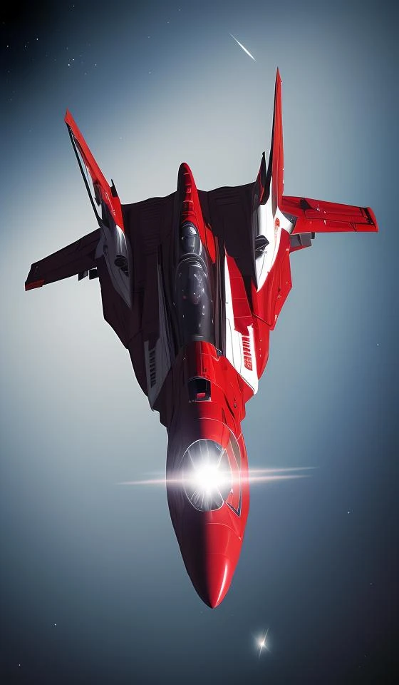 a (red and white:1.2) fighter starship flying in space,abstract dream, space, intricate, grand scale, alone, cinematic film still, insane detail, sharp focus, depth of field, realistic lighting, (realistic perspective), complex, (multiple subjects), 4k HDR,<lora:add_detail:0.5> <lora:more_details:0.25> <lora:20230530123038:0.25>
