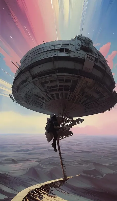 "realistic detailed image of an cosmonaut alone in the tundra next to whale skeleton in the style of Francis Bacon, Surreal, Norman Rockwell and James Jean, Greg Hildebrandt, and Mark Brooks, triadic color scheme, By Greg Rutkowski, in the style of Francis Bacon and Syd Mead and Edward Hopper and Norman Rockwell and Beksinski, open ceiling, highly detailed, painted by Francis Bacon, painted by James Gilleard, surrealism, airbrush, Ilya Kuvshinov, WLOP, Stanley Artgerm, very coherent, art by Takato Yamamoto and James Jean"
abstract dream, space, intricate, grand scale, alone, cinematic film still, insane detail, sharp focus, depth of field, realistic lighting, (realistic perspective), complex, (multiple subjects), 4k HDR,
<lora:add_detail:0.5> <lora:more_details:0.25> <lora:FantasyWorldV1:0.25>