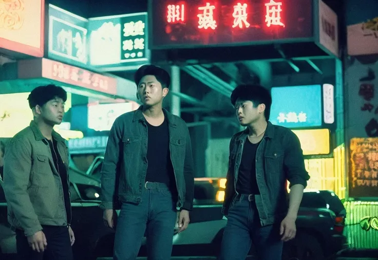 masterpiece, best quality,film grain, high saturation, scenery,night,light_of,neon lights, neon trim,