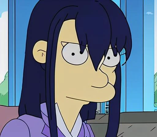 asim style, portrait of shouko komi, komi san, (beautiful face), (long blackish straight hair), bangs, ((small smile))