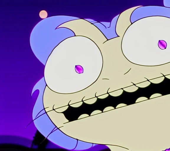 Asim style, headshot of the Cheshire cat from Alice in Wonderland