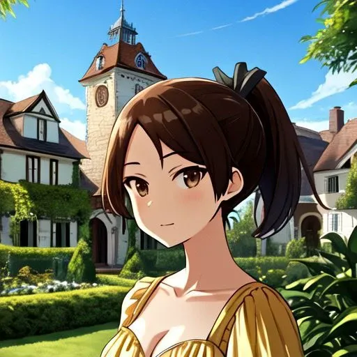 shikinami_kantaicollection, brown hair, brown eyes, ponytail
m