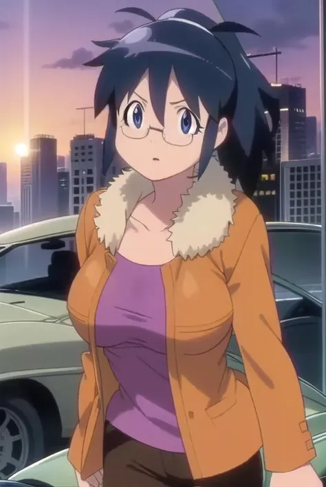akihinata, <lora:aki hinata movie-lora-nochekaiser:1>,
aki hinata, long hair, blue hair, ponytail, glasses, (black eyes:1.3),
BREAK jacket, brown jacket, fur trim, long sleeves, shirt, purple shirt, collarbone, pants, black pants,
BREAK outdoors, city, sun, sky, clouds, buildings, people, crowd,
BREAK looking at viewer, (cowboy shot:1.5),
BREAK <lyco:GoodHands-beta2:1>, (masterpiece:1.2), best quality, high resolution, unity 8k wallpaper, (illustration:0.8), (beautiful detailed eyes:1.6), extremely detailed face, perfect lighting, extremely detailed CG, (perfect hands, perfect anatomy),