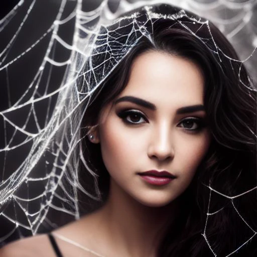 a close up portrait of beautiful woman, Cobwebber,
intricate details, modelshoot style, dreamlikeart, dramatic lighting. 8k, highly detailed, trending artstation,