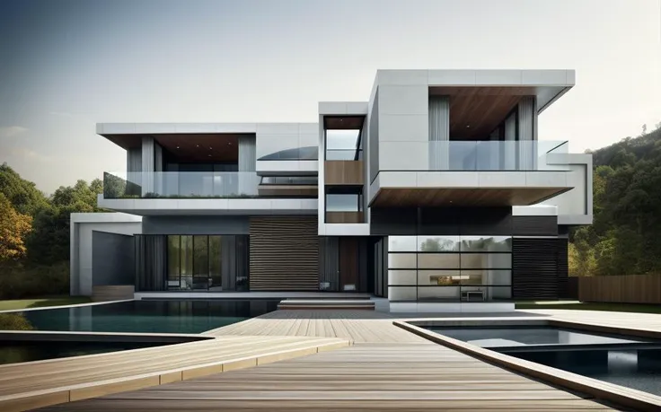 modern architecture style,photo realistic,hyper detailed photo,human perspective,, (masterpiece,best quality:1.5)
