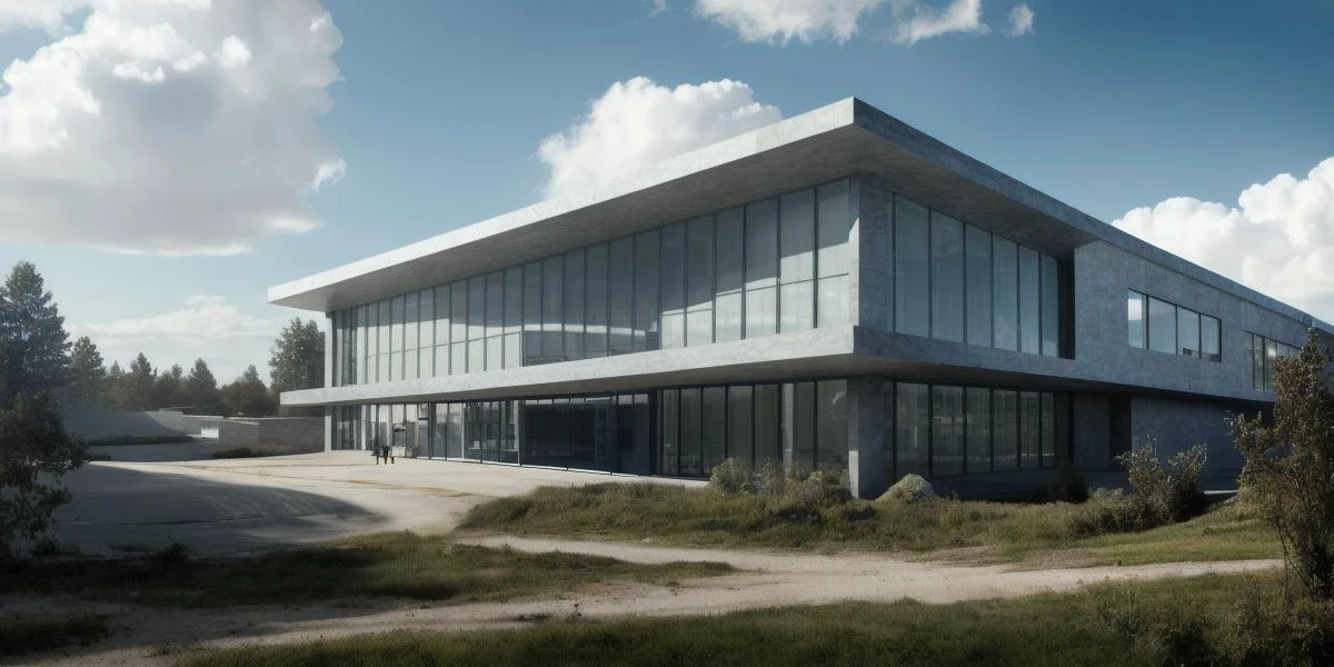 arender of a building, ((masterpiece, best quality)), 8k, modern architecture style, photo realistic, hyper detailed photo,