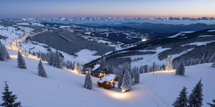 8k, breathtaking, view at the mountain top, great sense of scale, view of the stars, masterpiece, highly detailed, undefined, snow, clear, style-nebmagic.