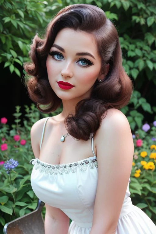 <lora:tessafowler-06:0.6>,tessafowler, ,photo of a woman, (epic), , ((fifties hair, 50s hairstyle, fifties dress, garden, shovel, dirty face)), smiling, (lipstick, blush, eye shadow), ((best quality, masterpiece, extreme details, high resolution):1.2),((detailed eyes, beautiful eyes, detailed face, beautiful face):1.2)