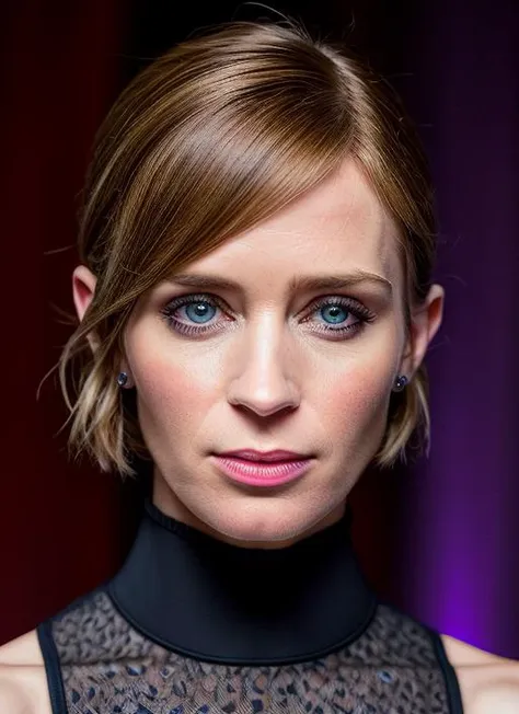 portrait of skswoman, bad , wearing tailored , with Shag haircut , background camp, epic (photo, studio lighting, hard light, sony a7, 50 mm, matte skin, pores, colors, hyperdetailed, hyperrealistic), <lyco:Emily Blunt:1.0>