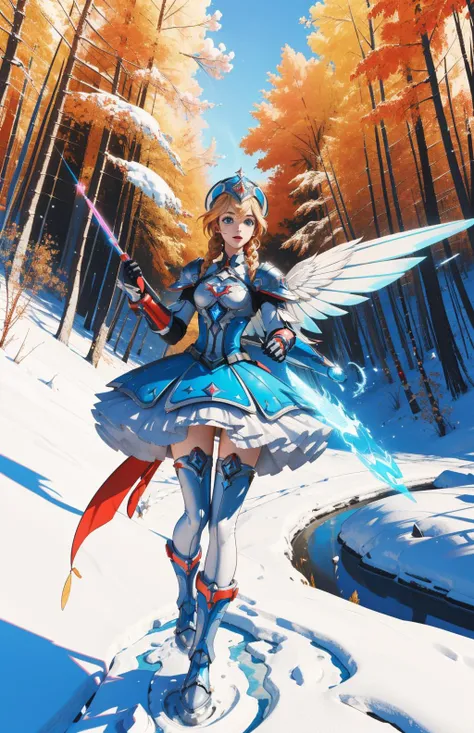 1girl, (monochromatic art stylized by Laurie Lipton:0.9) and (Alfred Sisley:1.0) and (Steven Klein:0.7) and (Iris van Herpen:0.9) , colorful 3D Rendering, artistic Unreal Engine, Happy, high angle shot of a ([Bear:Frigg:2]:1.3) , the Bear is very Liquid and Mecha as a Librarian, dressed in a very Tough medium armor, looking down, near Strange Hungary, dense hillside and jungle, Snowy, Very wide view, Movie still, Angry, stylized, Primitivism Art, short lighting, F/5, anaglyph filter, Swirling Acid colors, Double Exposure, professional, Highres, feminine