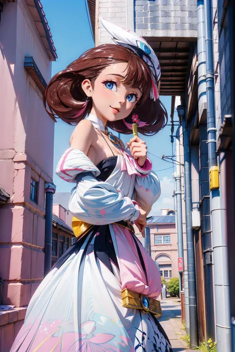 1girl, (stylized by Naomi Tydeman:0.8) , renaissance art, masterwork Spray paint style, sloppy strokes, landscape of a ([Leptis Magna:Lille:1]:1.3) from inside of a Apartment, it is very Aesthetically Pleasing and Soothing, dense flower field and city street, at Midday, Movie still, Suffering, hyper detailed, monotype, Motion blur, Zoom lens, Agfacolor, dreamy magical atmosphere, crisp lines, photolab, 64K