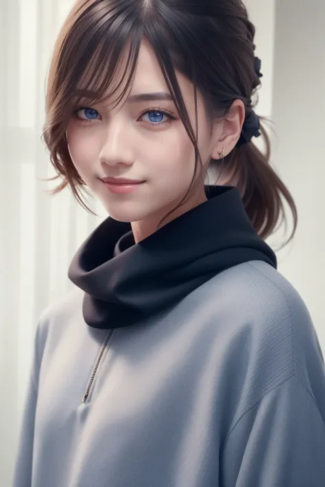 (RAW photo:1.2),(photorealistic:1.4),(masterpiece:1.3),(best quality:1.4),ultra high res,
solo focus,dreamlike,
(detailed eyes),(detailed facial features),
skin tight, (shiny skin),(slender girl),(slim girl),(beautiful face),smooth abdomen,barefoot,
1boy, female face , <lora:VirtualGirl-Ren:0.3>,VirtualGirl-Ren, ((flat-chested,male chest)), bangs, ponytail hair, black hair, blue eyes, hair pin,black choker,
gray windbreaker, white sweater, blue scarf,
(smile), blush,bashfully,cute,