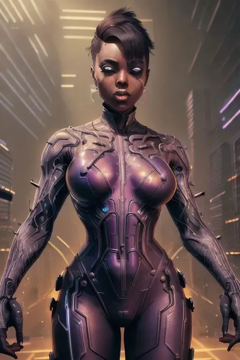 (1 adult woman, CyberMamanBrigitte),
V0id3nergy, (shirome, open hypno eyes), wearing (CircuitBoardAI catsuit),
(hourglass perfect body, Afroamerican skin texture), dramatic chiaroscuro studio lighting,
BACKDROP is interior of a nethacker workshop,
aesthetic composition, OverallDetail, 8k