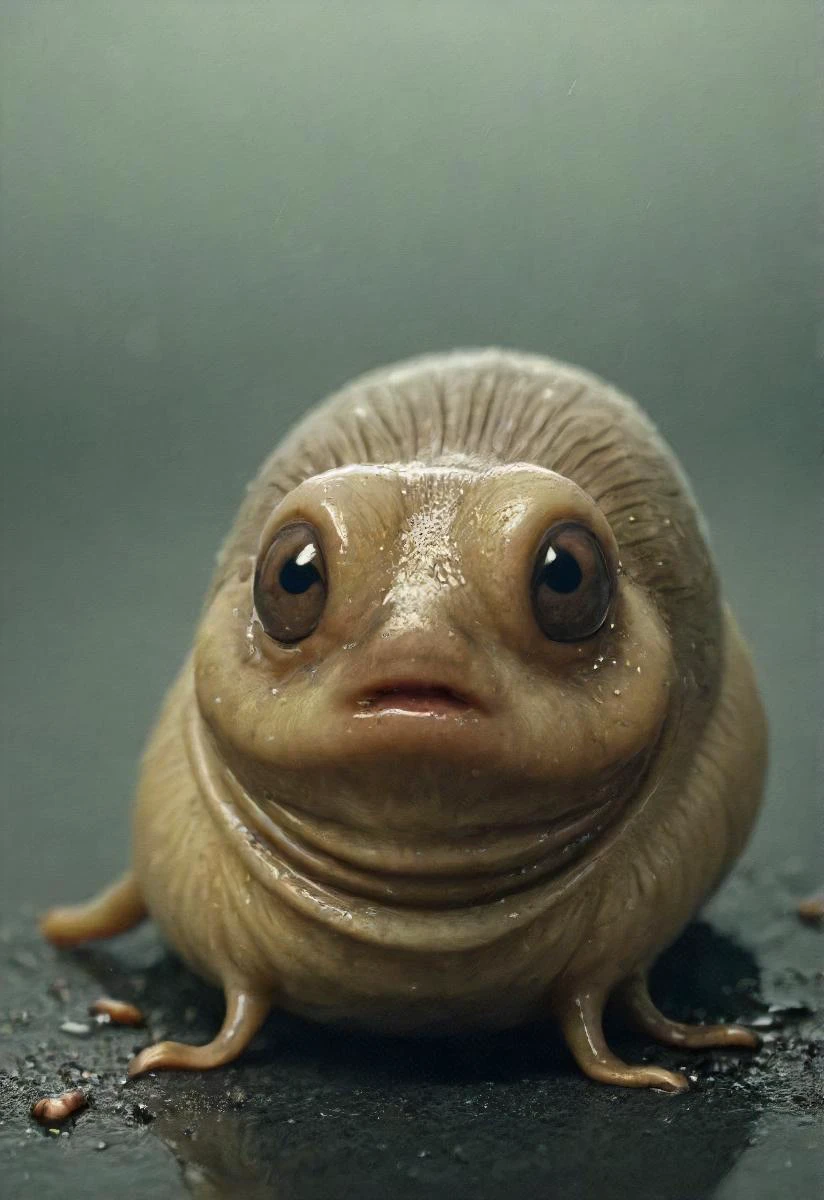 the most sad looking crying slug , dramatic, moody, <lora:Smile_and_Cry_XL:1>