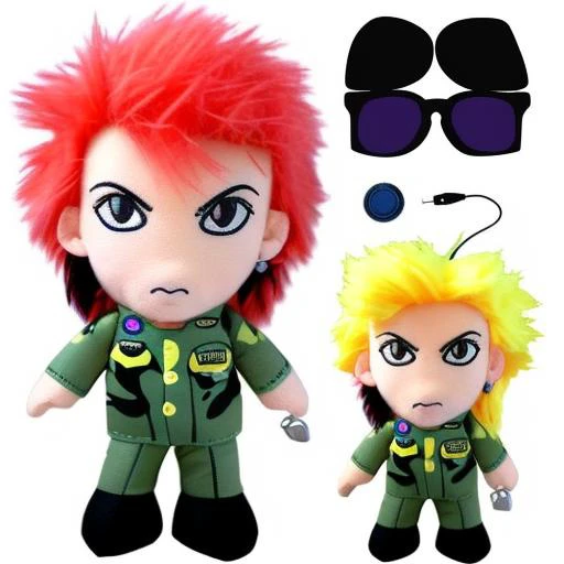 steve irwin flamboyant yellow hair blue eyes ring lighting cinematic plushiedsk