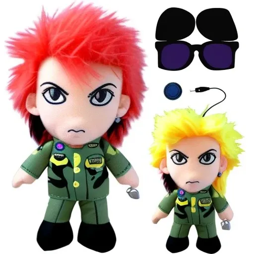steve irwin flamboyant yellow hair blue eyes ring lighting cinematic plushiedsk