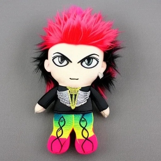 tarot card flamboyant rainbow hair detailed embroidery ring lighting cinematic plushiedsk