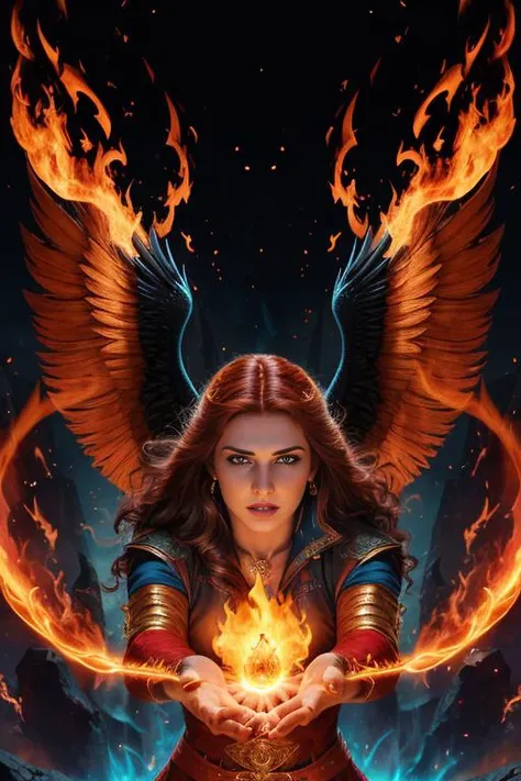high octane render, best quality, ultra-detailed,
mesmerizing fire sorceress, (fiery:1.2) magic coursing through her veins, (intense:1.1) gaze locked on her target, by Ember Shadowcaster, fantasy artist, (dynamic:1.3) illustration, (radiant:1.1) flames dancing in her hands, (spellbinding:1.1) incantation, (enveloping:1.1) aura, (immersive:1.2) details, (unleashing:1.1) her power, (commanding:1.1) presence, (captivating:1.1) movements, (awe-inspiring:1.2) display, (blazing:1.1) spells, (consuming:1.2) the air, (igniting:1.1) fear and wonder, (unleashing:1.2) elemental fury