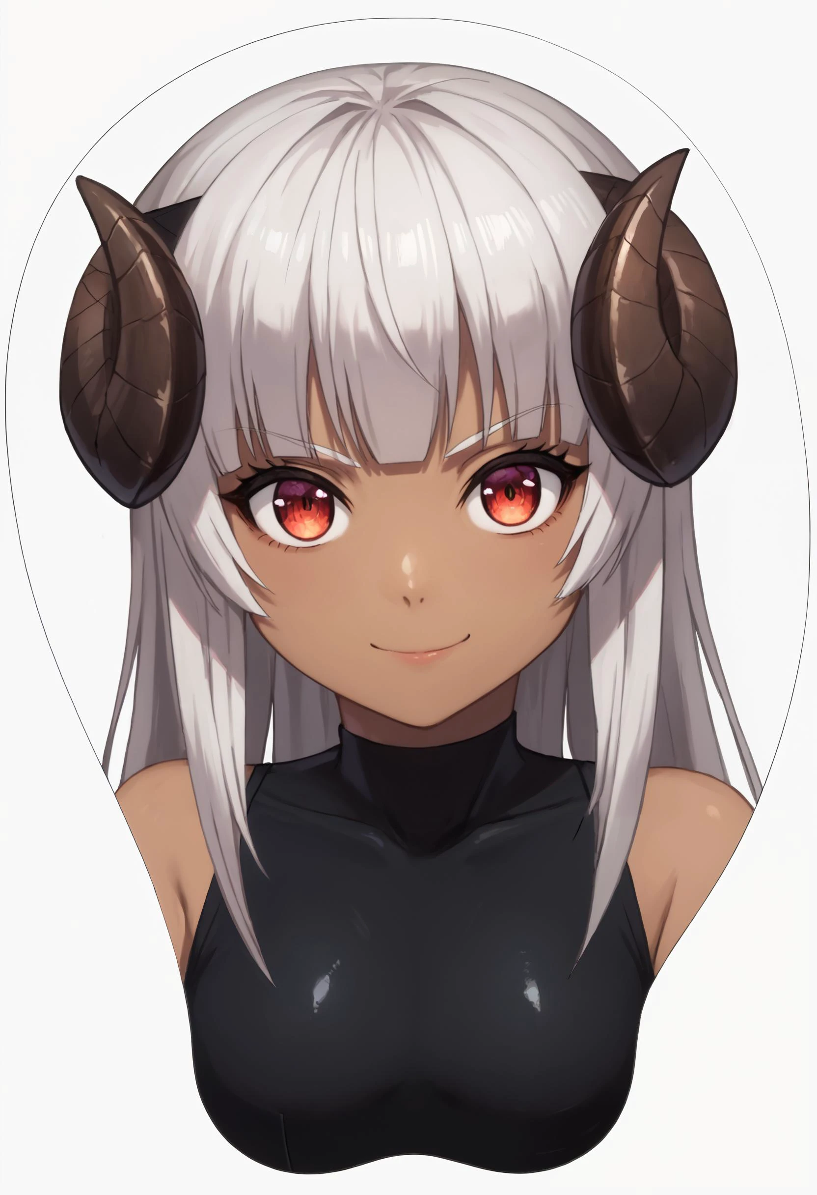 zPDXL, 1girl, solo, BREAK
felm, horns, dark-skinned female,
bodysuit, elbow gloves,
mousepad \(medium\), upper body, cropped torso, white background,
<lora:latex-princess-ot6-1560:0.8> <lora:felm-pony-kohya10-000009:0.8> <lora:concept_mousepad_ponyXL:0.8>