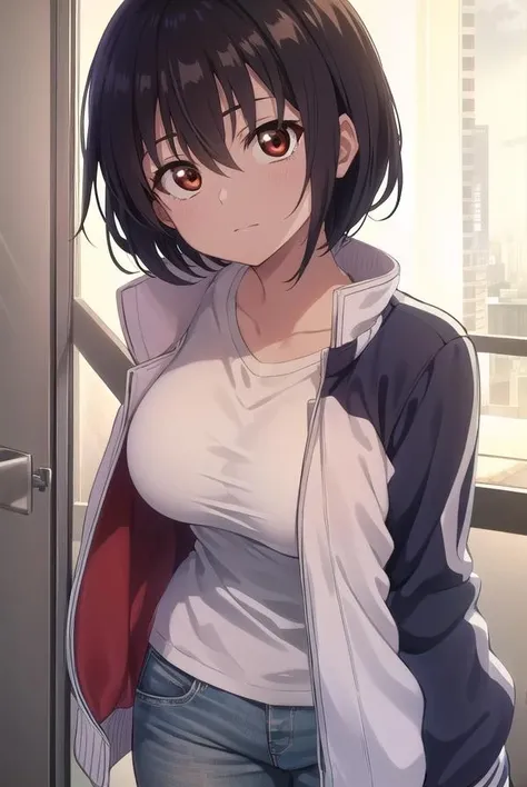 fuukoizumo, <lora:fuukoizumo-lora-nochekaiser:1>,
fuuko izumo, black hair, hair between eyes, (brown eyes:1.5), short hair,
BREAK shirt, white shirt, jacket, open jacket, pants, denim, beanie, red beanie,
BREAK looking at viewer,
BREAK indoors, classroom, (cowboy shot:1.5),
BREAK <lyco:GoodHands-beta2:1>, (masterpiece:1.2), best quality, high resolution, unity 8k wallpaper, (illustration:0.8), (beautiful detailed eyes:1.6), extremely detailed face, perfect lighting, extremely detailed CG, (perfect hands, perfect anatomy),