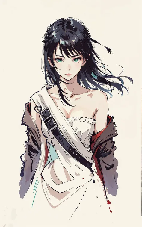 (masterpiece, top quality, best), 1girl, green eyes,
cool,
light background, <lora:zyd232_InkStyle_v1_0:1>
