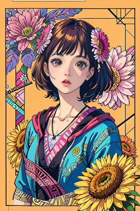 (ultra-detailed background, detailed background), absurdres, highres, ultra detailed, extremly detailed, 1girl, (bunch of flowers:1.3), (zentangle:1.2), (geometric:1.2),(colorful), <lora:cuteGirlMix4_v10:0.35>,