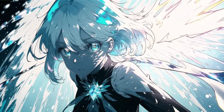 colorful, houseki no kuni,
(masterpiece, best quality, ultra-detailed),
soft lighting, transparent clear hair, glowing hair, glowing white eye,
girl, black short pants, bright skin, white shirts, painful face
bare arm, slender, (glare), (shine), soft lighting, depth of field, strong bokeh, ray tracing,prism light
<lora:beautifulDetailedEyes_v10:0.7>