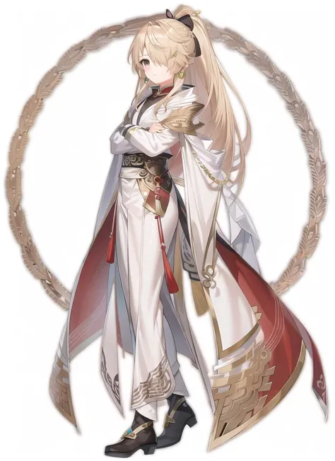 best quality, masterpiece, highres, solo, {viviana_arknights:0.90}, {white kimono:1.35}, {red hakama:1.35}, {wide sleeves:1.20}
