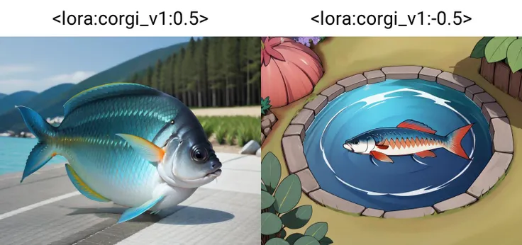 (fish:1.2), <lora:corgi_v1:0.5>, (no humans:1)