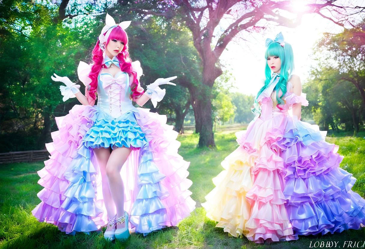 (latex theme, tafashion:1), (latex magical girl, long hair, multicolored hair:1.2), (pastel frilly latex lolishion dress:1.2), (lace gloves, multilayered dress:1), (shiny glossy translucent clothing, gleaming oily latex fabric:1.1), soft lighting, (cute shoes, lolitafan shoes, shoes focus, bobby socks:1.2), (many frills, many big bows, lace:1.3), (glossy lipstick, eyeshadow, mascara, bimbo makeup:1.2), (sitting on latex sofa:1.3), (sparkling hair, sparkling clothes, sparkling eyes:1.1),