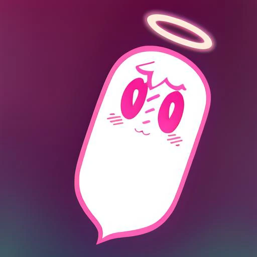 ghost, pink outline, pink theme, glowing halo, pink eyes, blush, full body, no humans <hypernet:kiwighost:0.75>