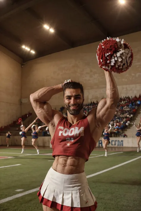 Capitan macho de futbol americano sumiso borracho y sin camisa, kissed and Abusado by a cheerleader gay man smaller, thinner y afeminado, bulto grande, desnudos, mostrando pectorales y abdominales completos,wet dreams, Big erection, besos, porno gay, fondled, Abusado, hiperrealismo