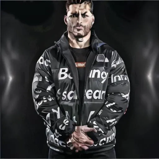 <lora:gigachadv1:0.4>, gigachad, <lora:concept_dripmeme:0.9>, , dripjacket, own hands together, masterpiece, best quality
