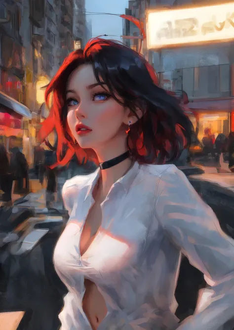sam yang,
(dreamlikeart, redshift style, analog style:1.1), (copeseethemald style:0.5), (thepit bimbo, glossy), sexy, bimbo,portrait,

1girl, solo,
([Nina Dobrev|Emma Stone]:1.1), closeup, extreme closeup, looking at viewer, symmetric, centered,
pantsuit, business suit, elegant suit, white crop top shirt,

shinny skin, oily skin, subsurface skin scattering, shiny skin,
choker, earrings, eyelashes, eyeshadow, lips, lipstick, jewelry, makeup, nose, parted lips, navel,
beautiful detailed blue eyes, redhead,

realistic, photo-realistic, well-lit face, glowing face, face focus, see-through,
(night:1.2), dark, scary, dark city, alley, chased, danger, worried, afraid, stressed,  building, street lights, detailed background,

[(dust particle paint explosion:1.2)::0.11], (secret:0.8), <lora:samdoesartsSamYang_offsetRightFilesize:0.65>
