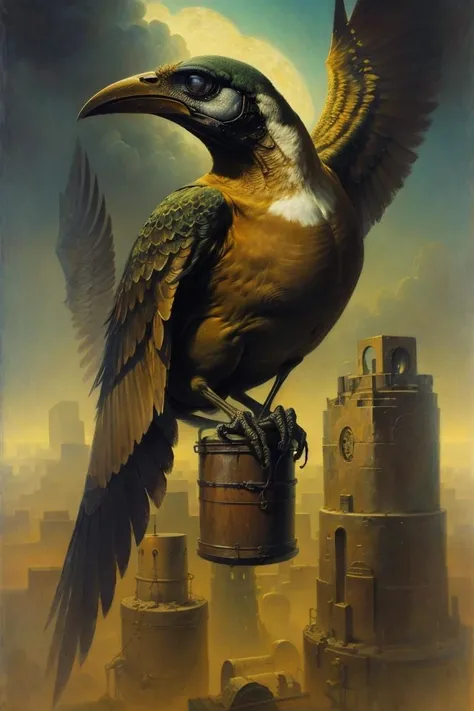 bird in the sky, by dzawadzki